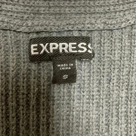 Express Grey V Next Sweater, size Small - Picture 2 of 3